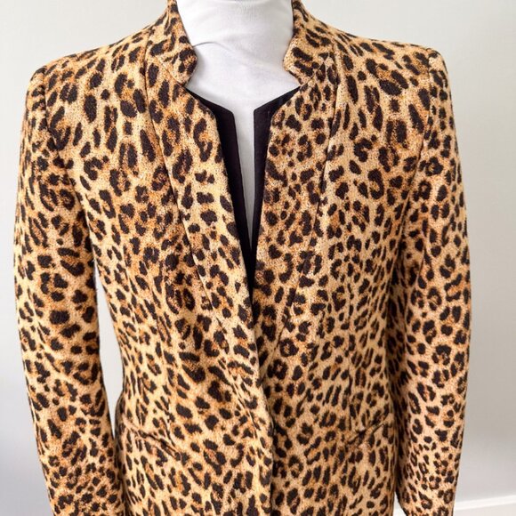 Zara Cheetah Leopard Print Blazer Jacket - Picture 3 of 12